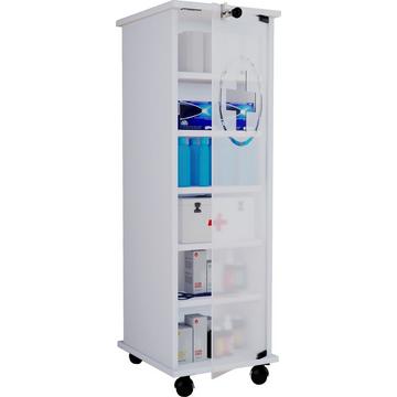Medizinschrank Arzneischrank Apothekerschrank Rollen rollbar abschließbar Nilusa