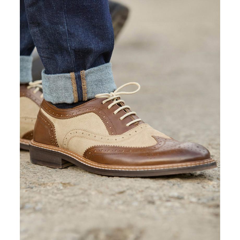 Joe Browns Brogues Stringate in Pelle Premium  