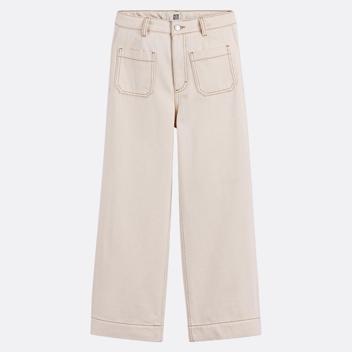 La Redoute Collections Jeans Denim Gamba Larga Lunghezza 7/8  