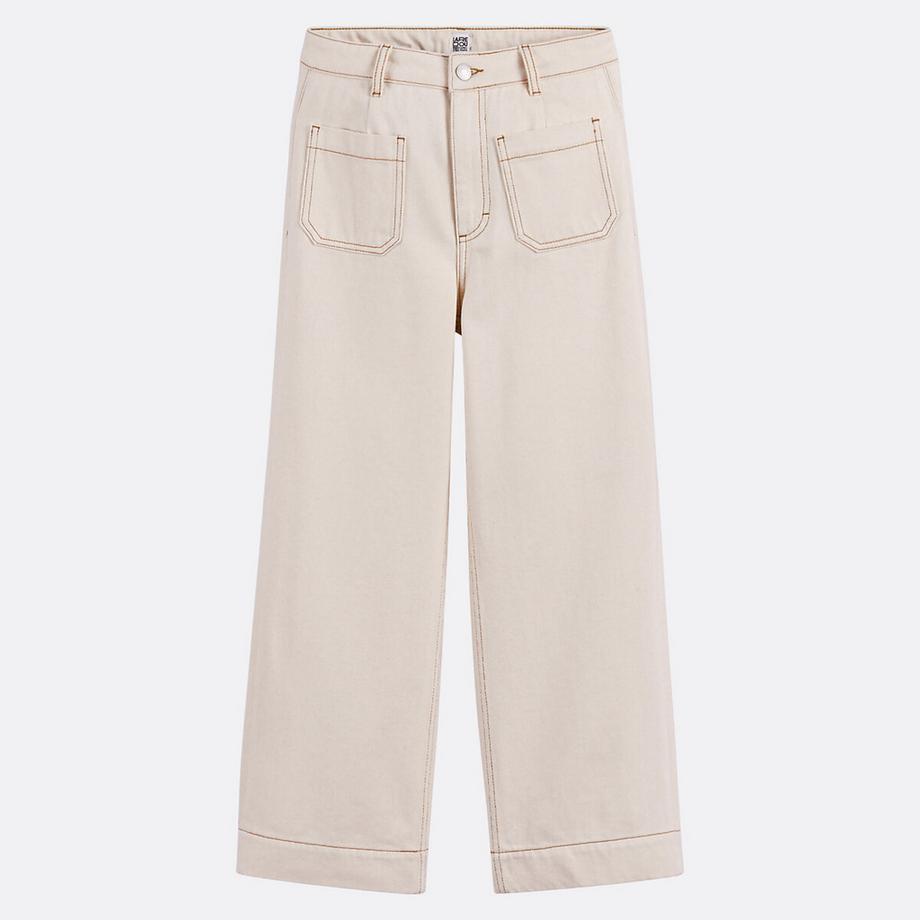 La Redoute Collections Jean Large Denim Longueur 7/8  