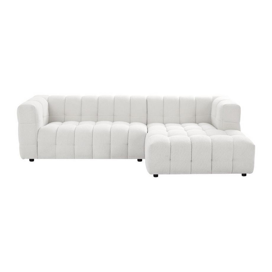 PASCAL MORABITO Ecksofa - Ecke rechts - Bouclé-Stoff - Elfenbeinweiß - LERICI von Pascal Morabito  