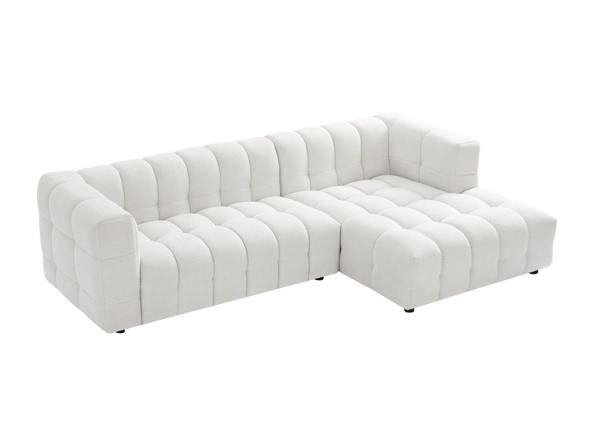 PASCAL MORABITO Ecksofa - Ecke rechts - Bouclé-Stoff - Elfenbeinweiß - LERICI von Pascal Morabito  