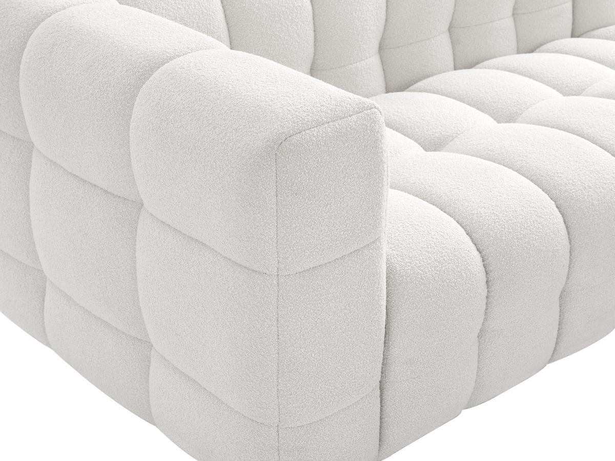 PASCAL MORABITO Ecksofa - Ecke rechts - Bouclé-Stoff - Elfenbeinweiß - LERICI von Pascal Morabito  