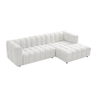 PASCAL MORABITO Ecksofa - Ecke rechts - Bouclé-Stoff - Elfenbeinweiß - LERICI von Pascal Morabito  