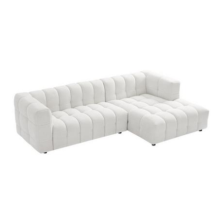 PASCAL MORABITO Ecksofa - Ecke rechts - Bouclé-Stoff - Elfenbeinweiß - LERICI von Pascal Morabito  