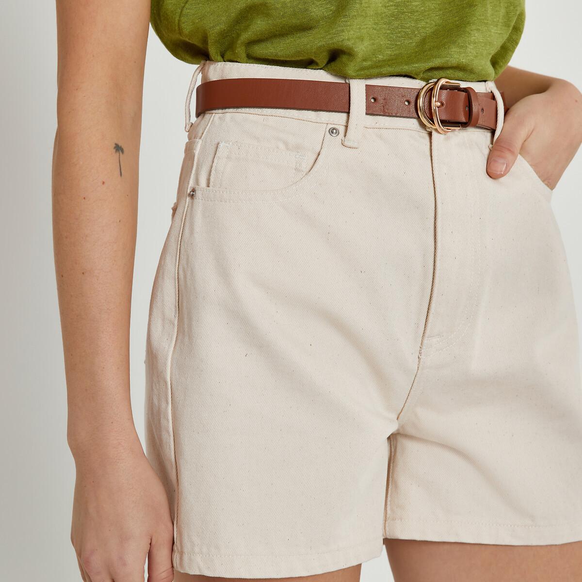 La Redoute Collections  Jeansshorts mit hohem Bund 