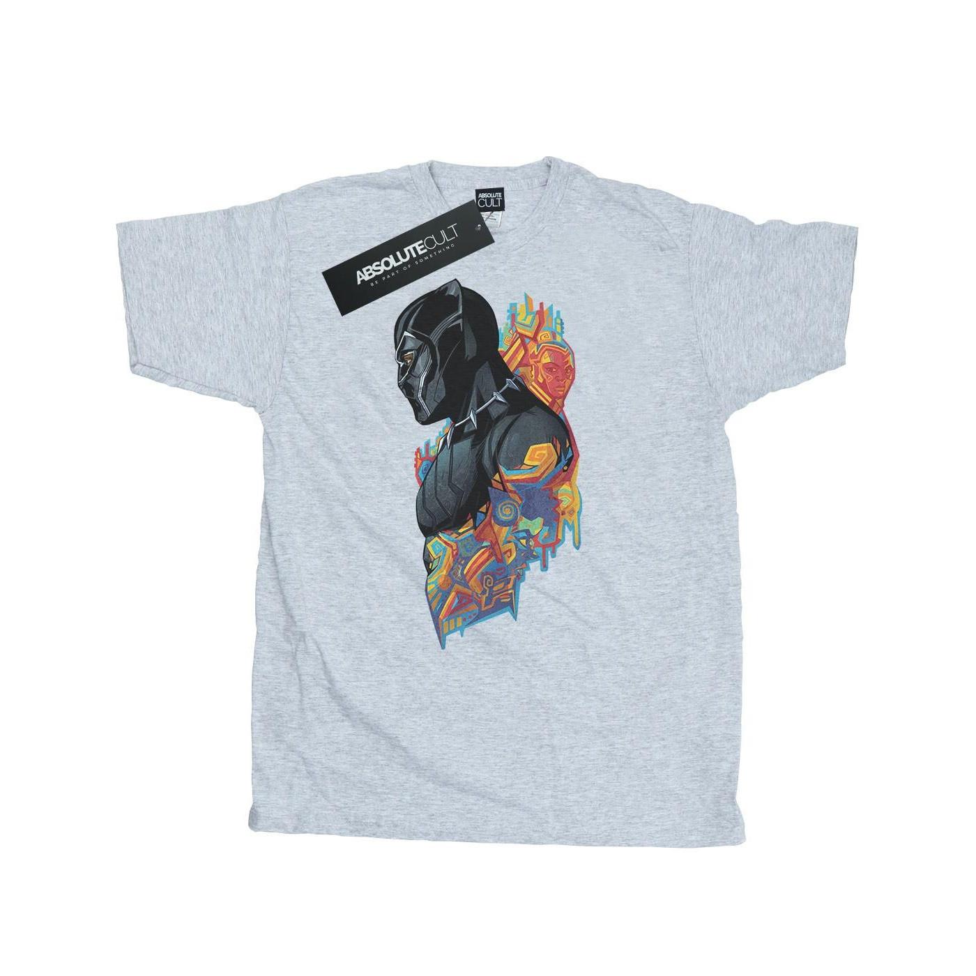 Image of Black Panther Profile Tshirt Herren Grau XL