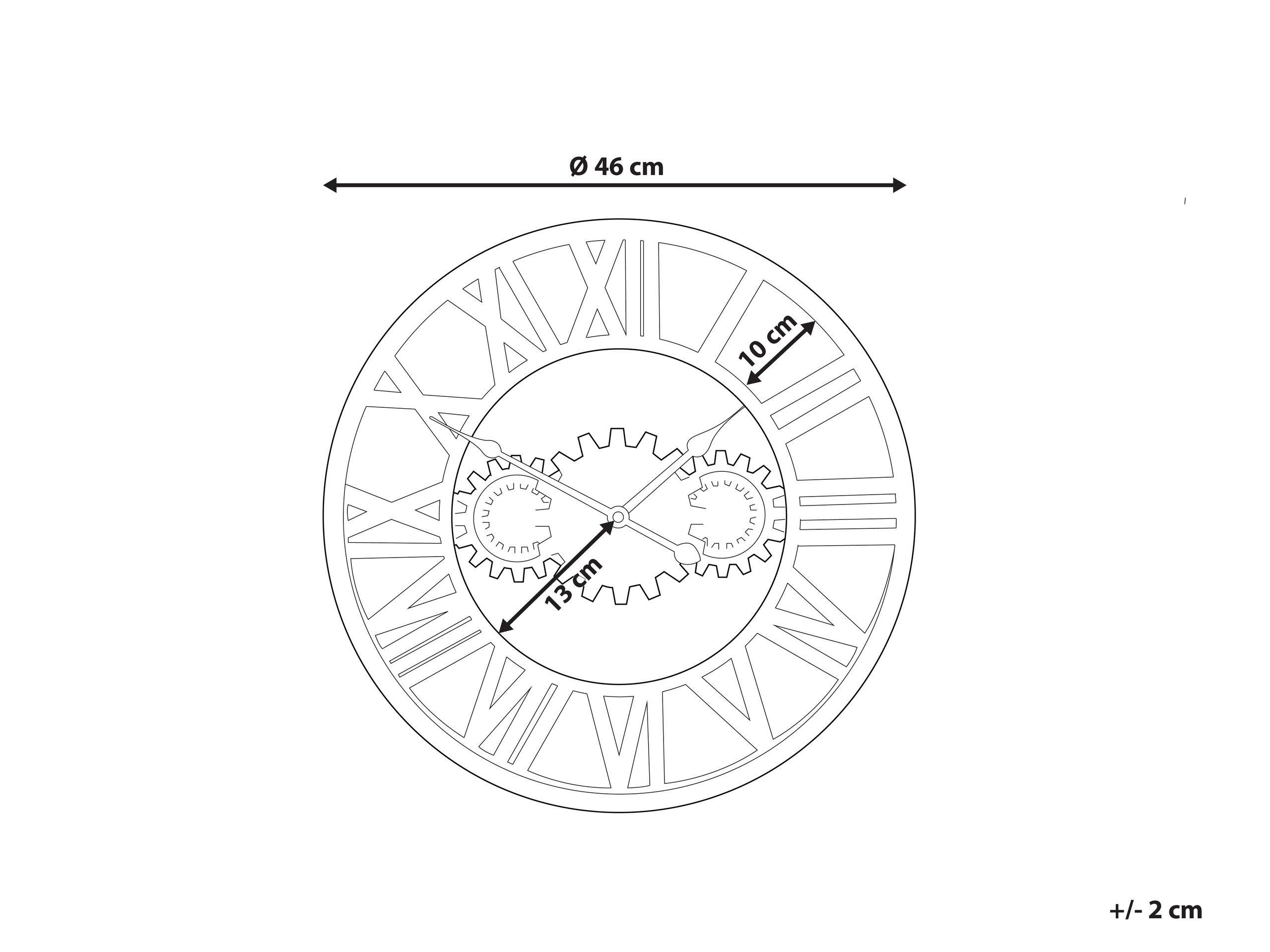 Beliani Horloge murale en Métal Industriel SEON  