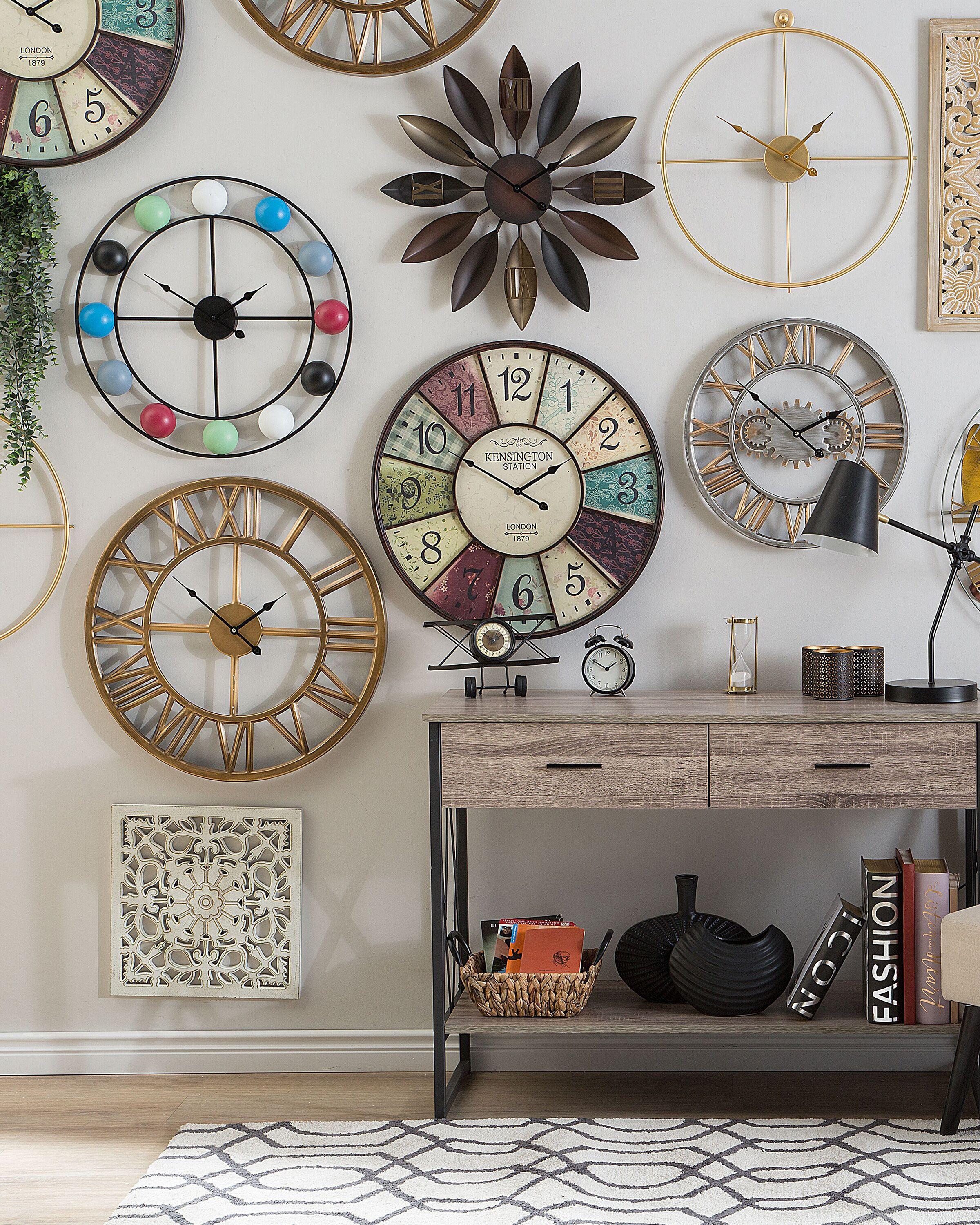 Beliani Wanduhr aus Eisen Industriell SEON  