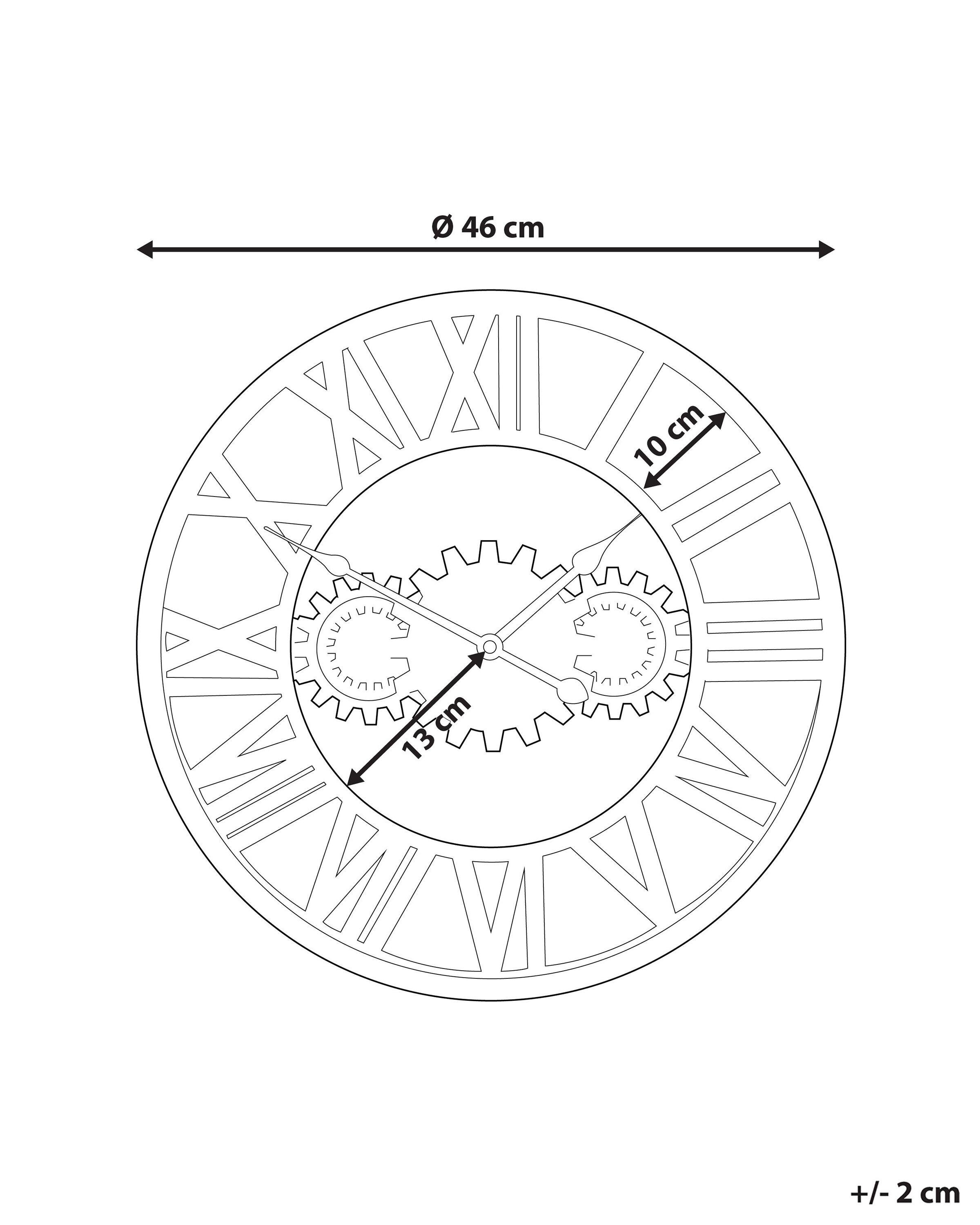 Beliani Orologio da parete en Ferro Industriale SEON  