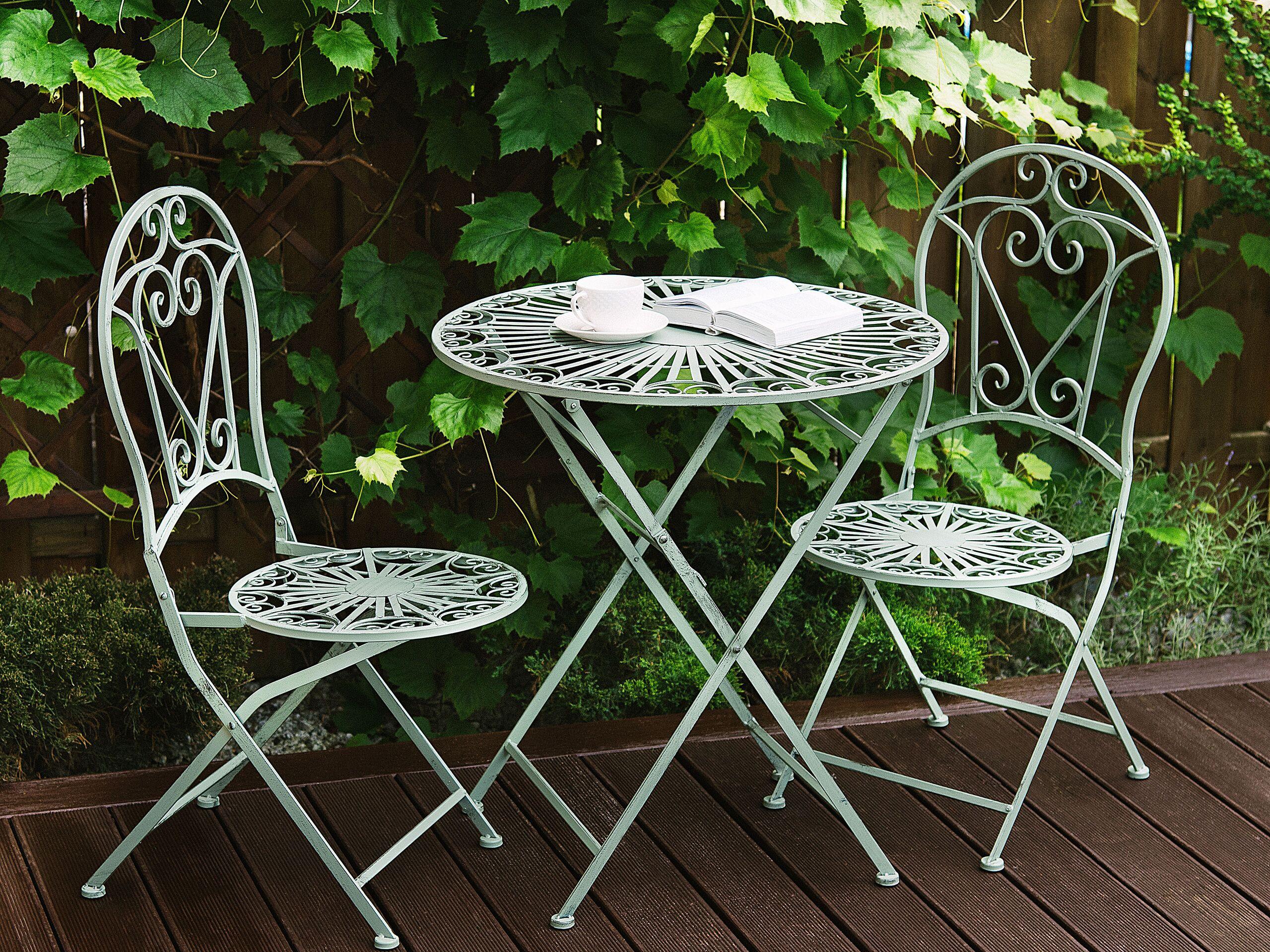 Beliani Bistro Set aus Eisen Retro TRENTO  