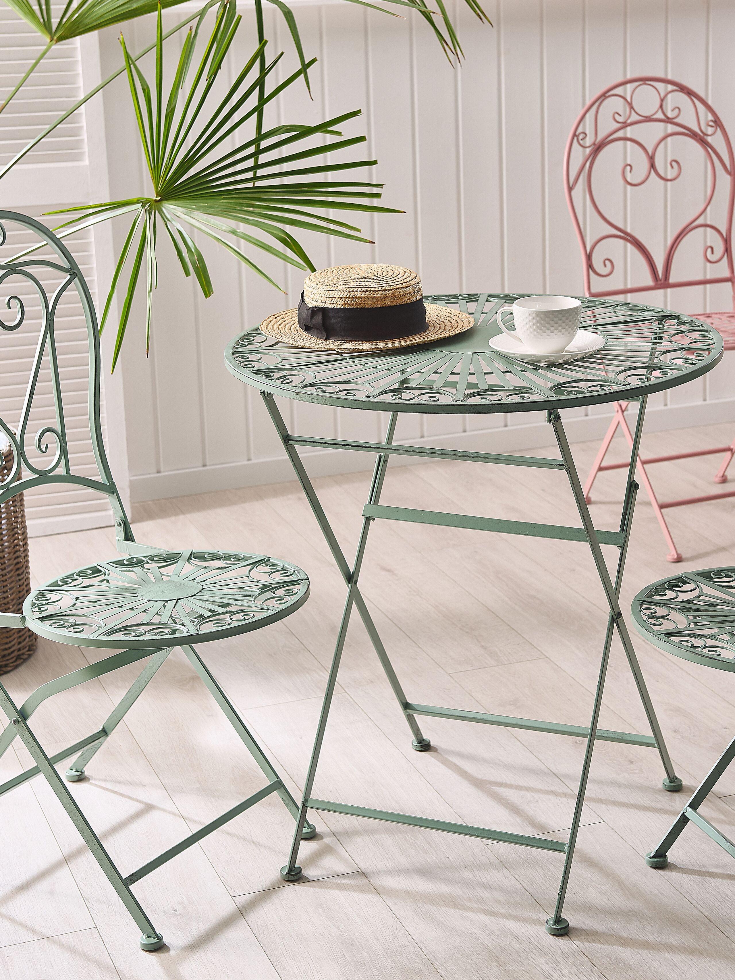 Beliani Bistro Set aus Eisen Retro TRENTO  