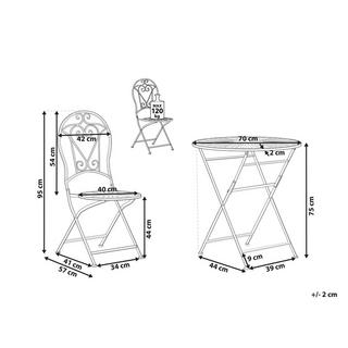 Beliani Bistro Set aus Eisen Retro TRENTO  