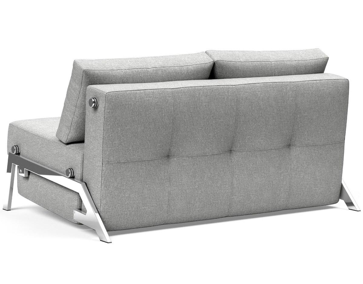 Innovation Living Innovation Bettsofa Cubed 140 Chrome - Micro Check Grey  