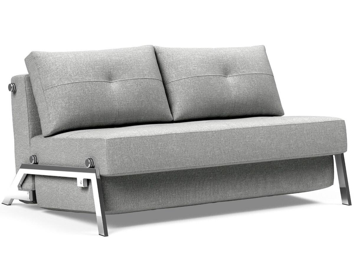 Innovation Living Innovation Bettsofa Cubed 140 Chrome - Micro Check Grey  