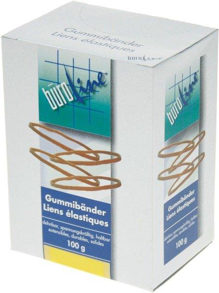 BÜROLINE BÜROLINE Gummibänder 40x1,3mm 155212 braun, ø 25mm 100g  