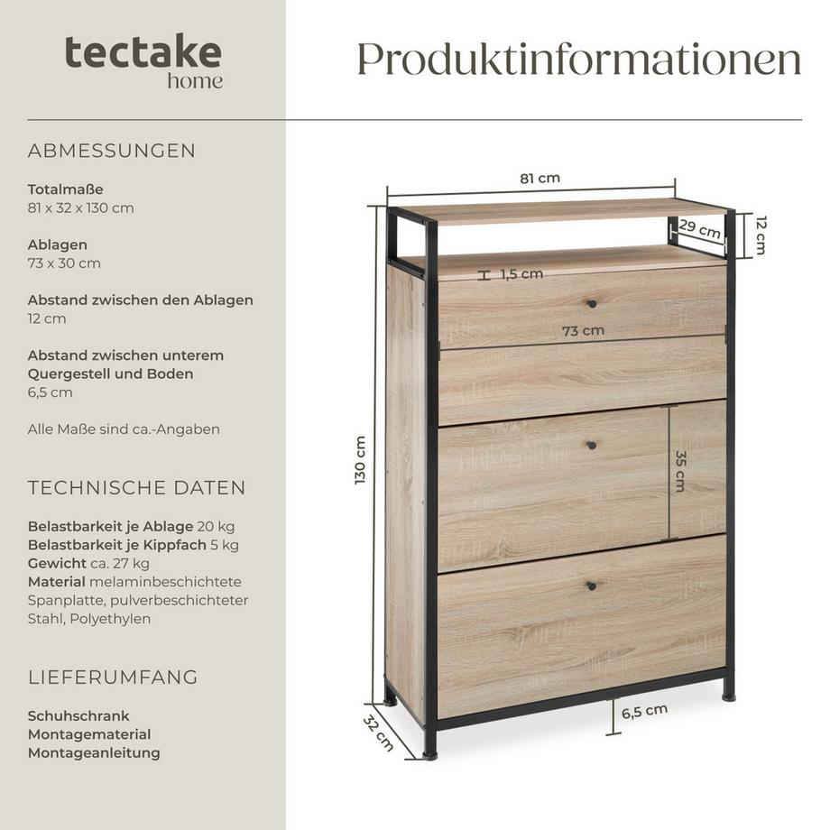 Tectake Schuhregal Buffalo  