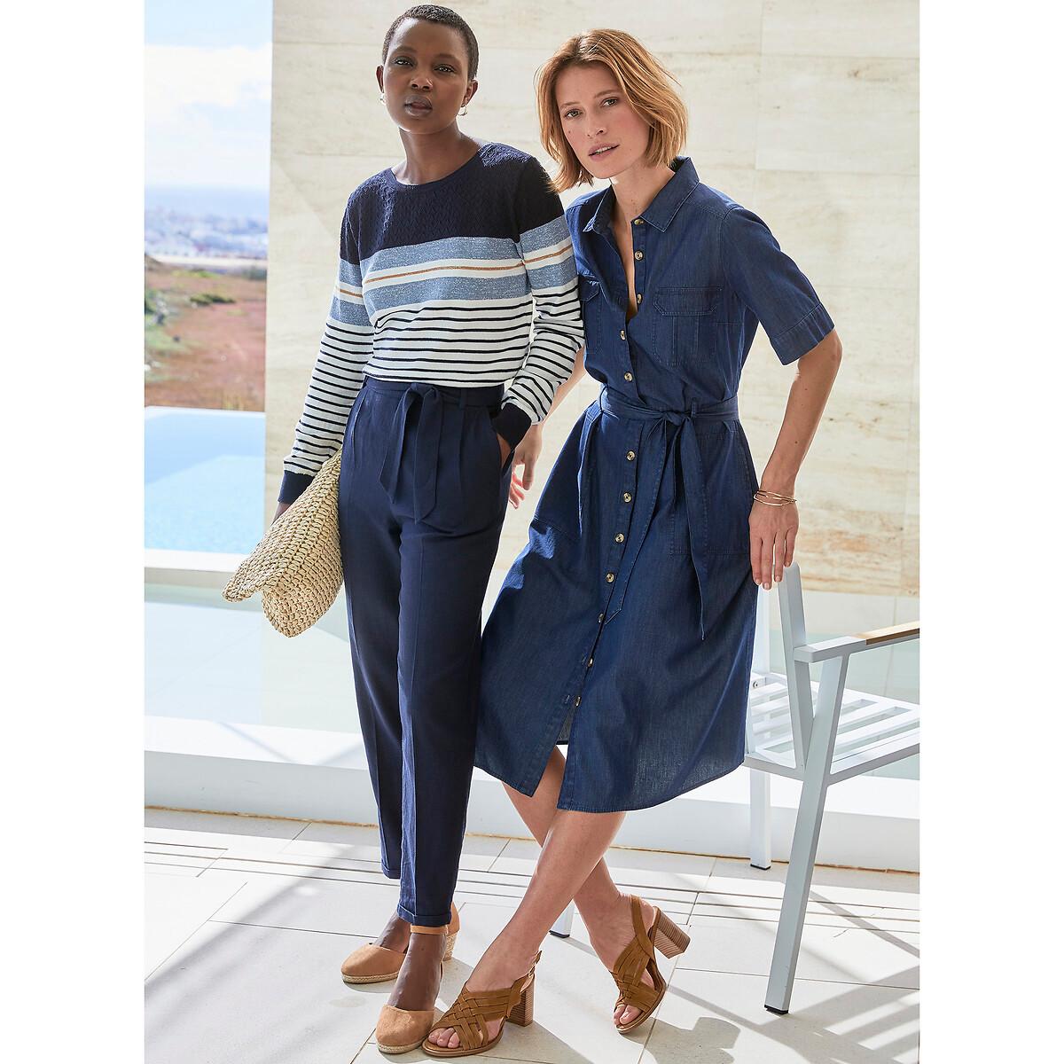 La Redoute Collections  Ausgestelltes Midi-Kleid aus Denim 