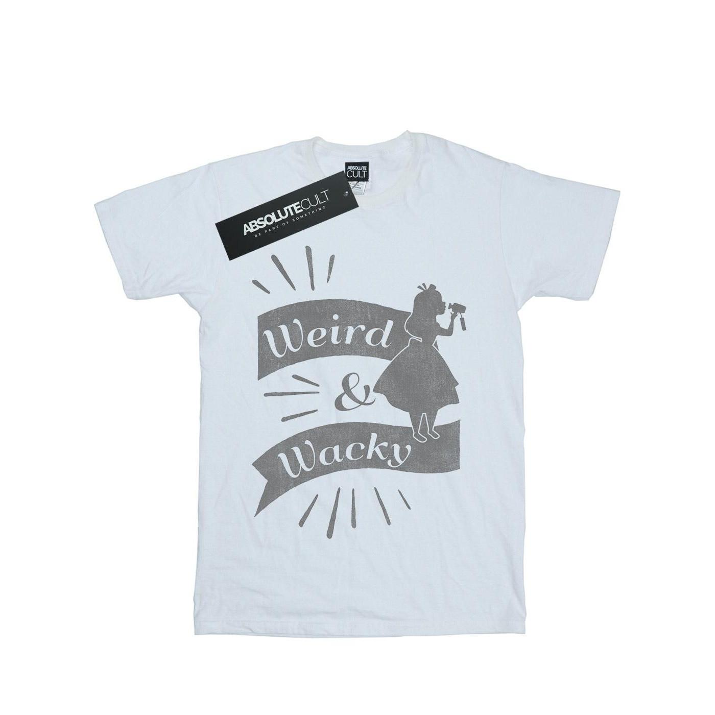 Image of Alice In Wonderland Weird And Wacky Tshirt Damen Weiss S