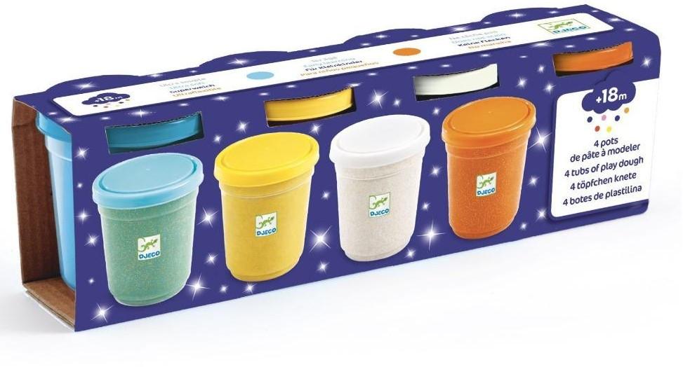 Image of DJ09029 moldear 4 botes de Pasta Con purpurina Kunst und Handwerk Rot Bunt