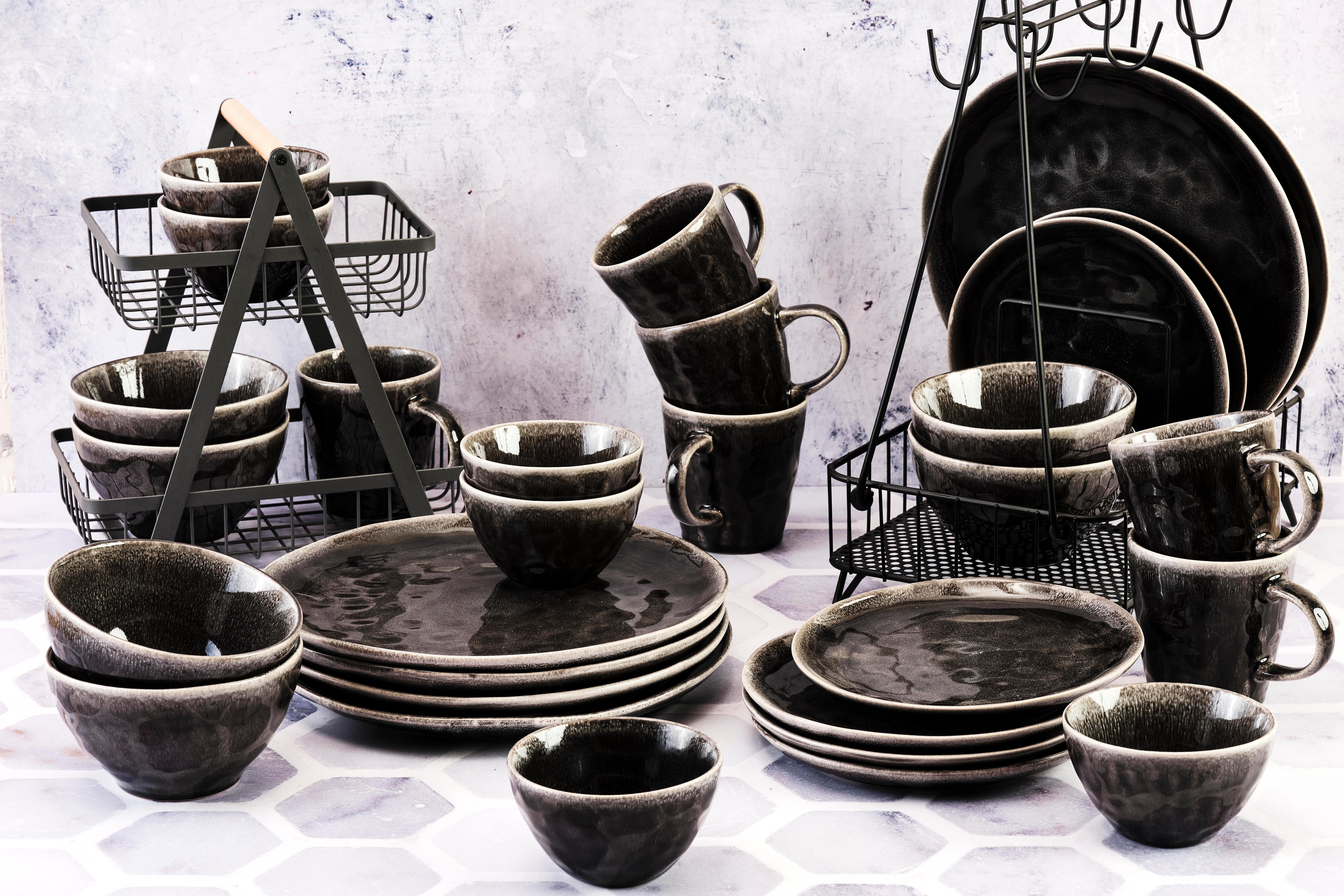 BJÖRN Geschirr-Set MOON - 30 Stück - Tinte  