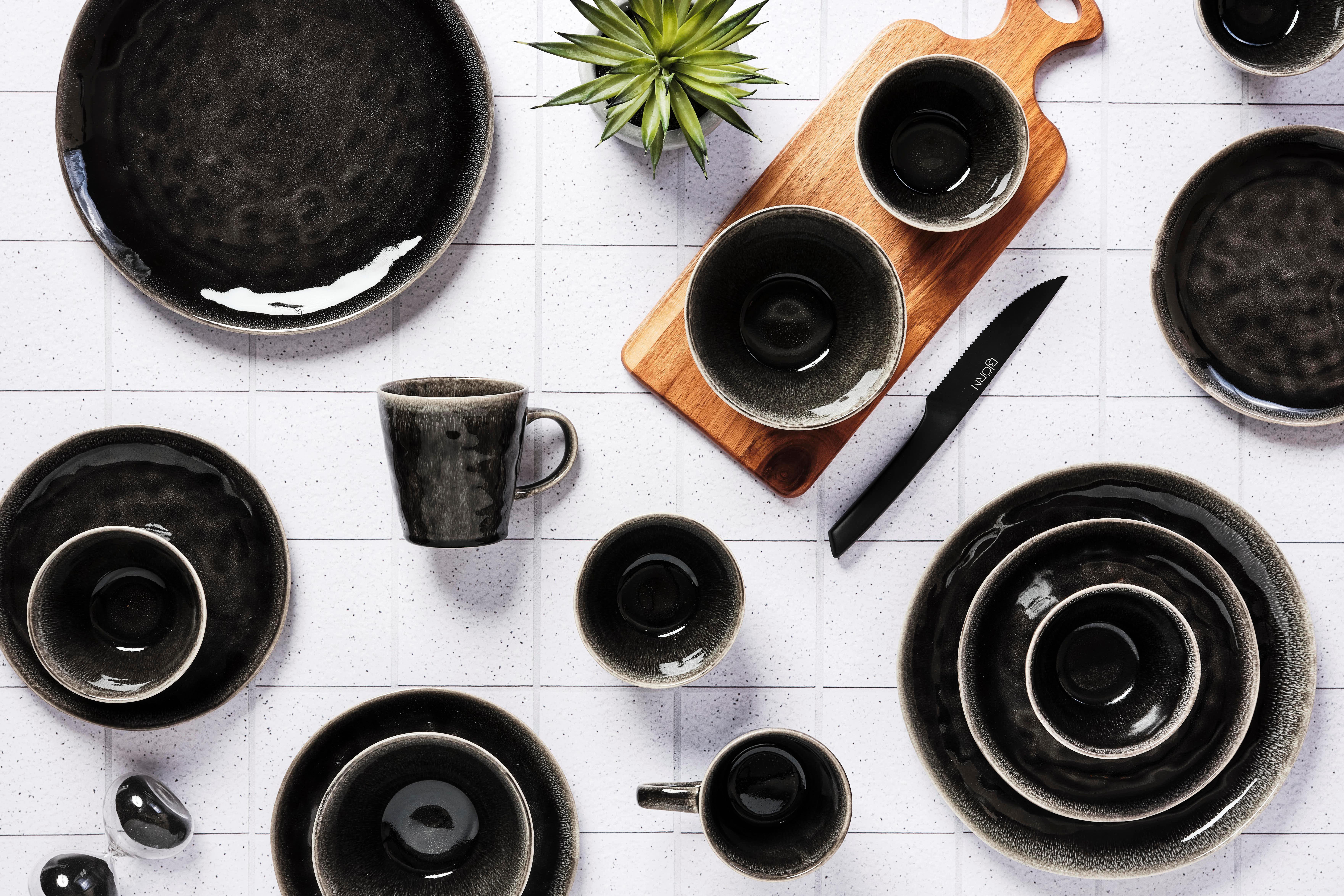 BJÖRN Geschirr-Set MOON - 30 Stück - Tinte  