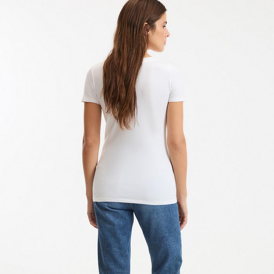 La Redoute Collections T-shirt col rond manches courtes  