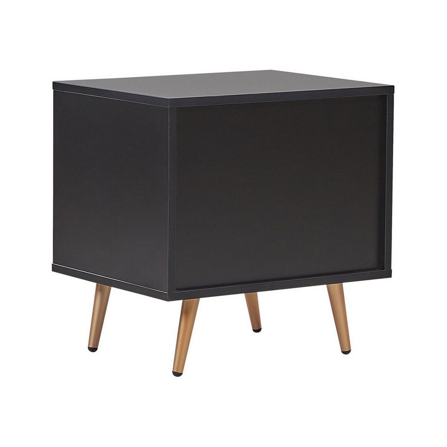 Beliani Nachttisch mit 1 Schublade aus Faserplatte Modern INDIO  