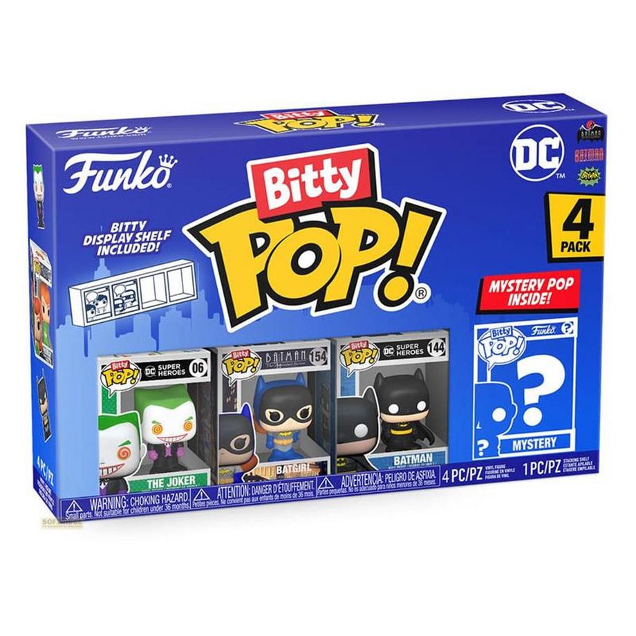 Funko  Bitty Pop! Batman, Batgirl, The Joker und Mystery (4Teile) 
