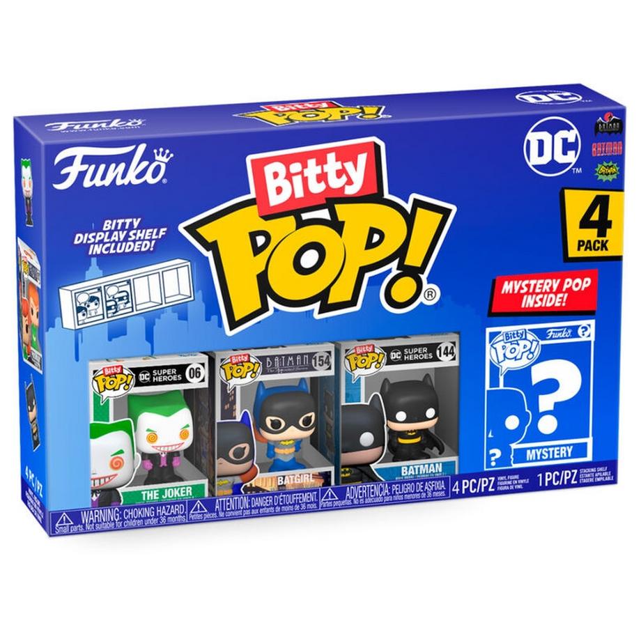 Funko  Bitty Pop! Batman, Batgirl, The Joker und Mystery (4Teile) 