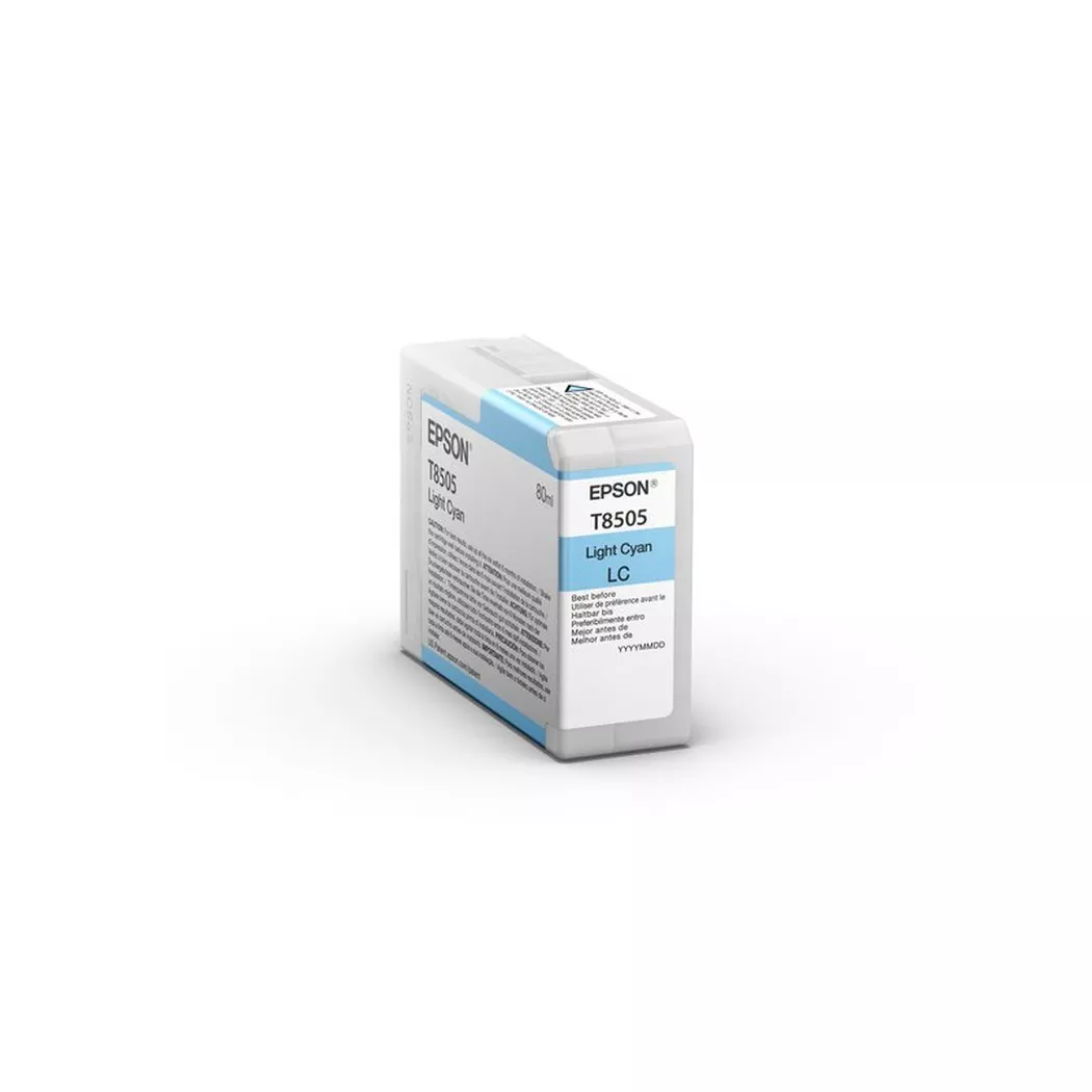 Epson – Tintenpatrone light cyan T850500 SureColor SC-P800 80ml, Cyan-Blau, One Size