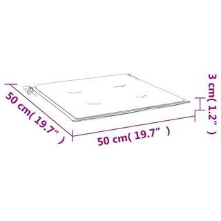 VidaXL Gartenstuhl-Kissen 2 Stk. 50x50x3 cm Stoff  