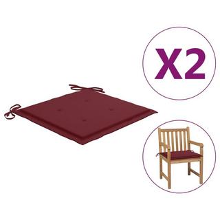 VidaXL Coussins de chaise de jardin 2 pcs 50x50x3 cm Tissu  