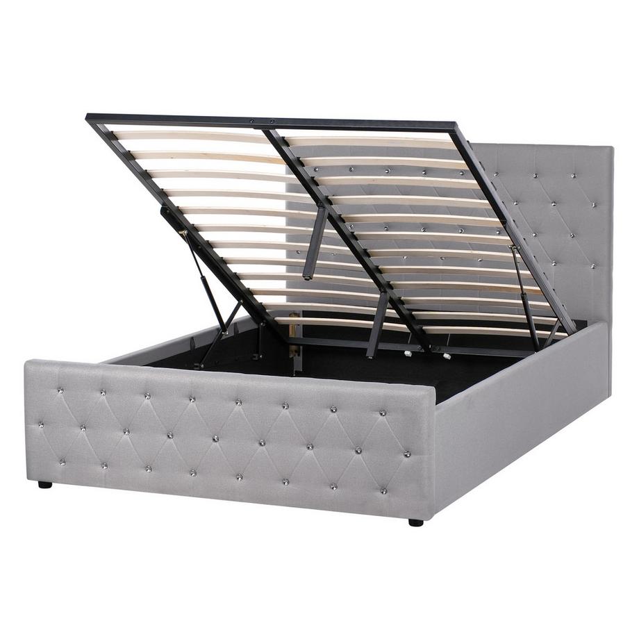 Letto contenitore en Tessuto Glamour AMIENS