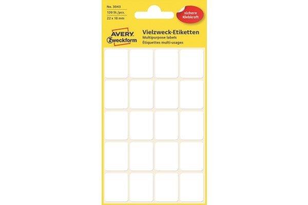 Avery-Zweckform AVERY ZWECKFORM Etiketten 22×18mm, 120 Stück  