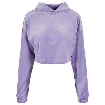 damen-hoodie cropped velvet oversized (gt)