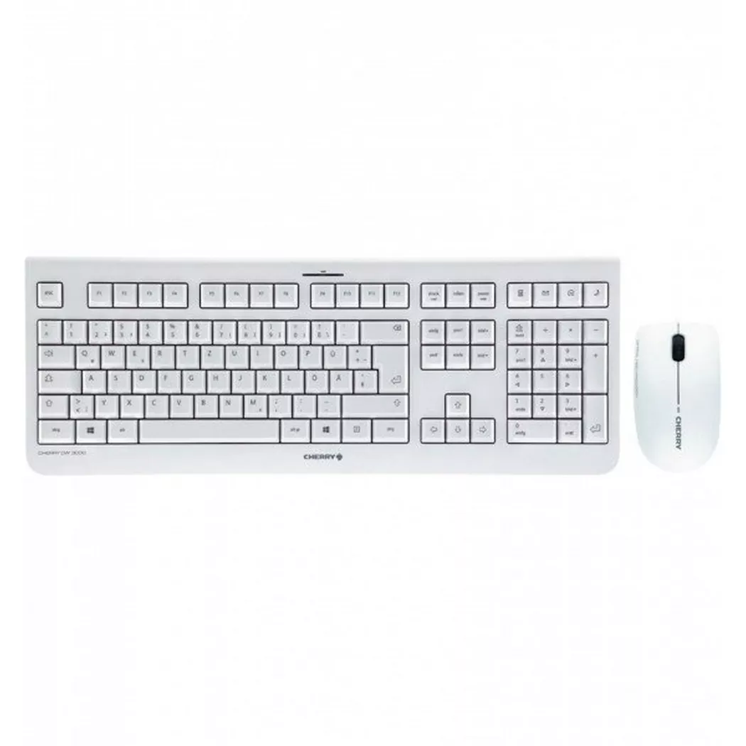 CHERRY DW 3000 keyboard Mouse included Universal RF Wireless QWERTZ German Grey