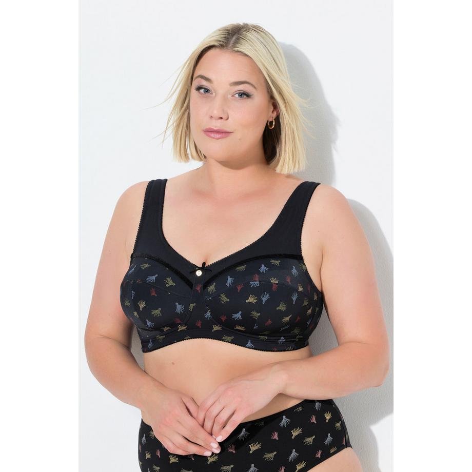 Ulla Popken Soutien-gorge de maintien jeu d'imprimés sans armatures  
