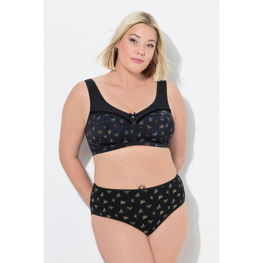 Ulla Popken Soutien-gorge de maintien jeu d'imprimés sans armatures  
