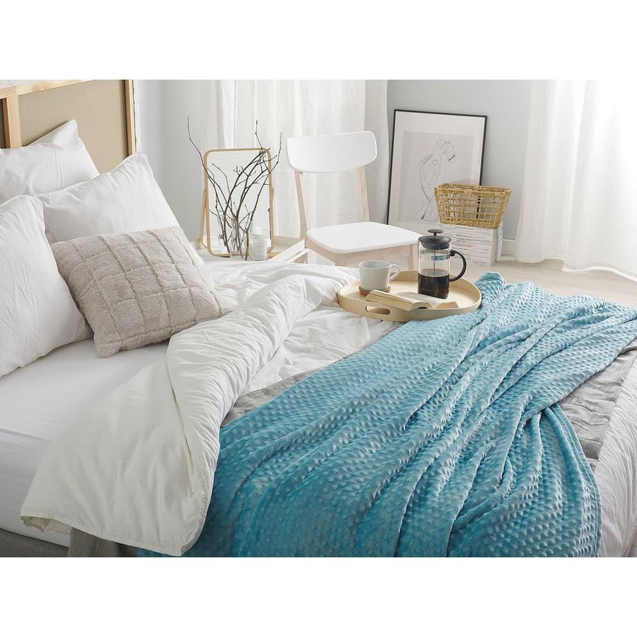 Beliani SAMUR Coperta Morbida Scandinava in Poliestere  