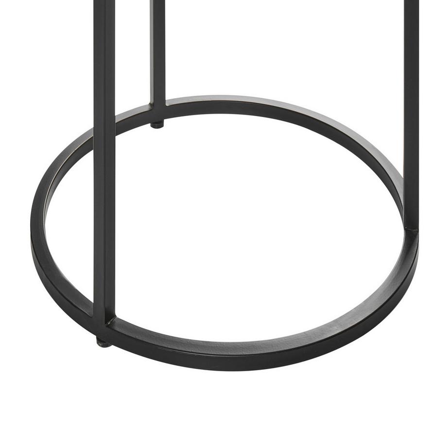 Beliani Table d'appoint en Marbre  TYRELL  
