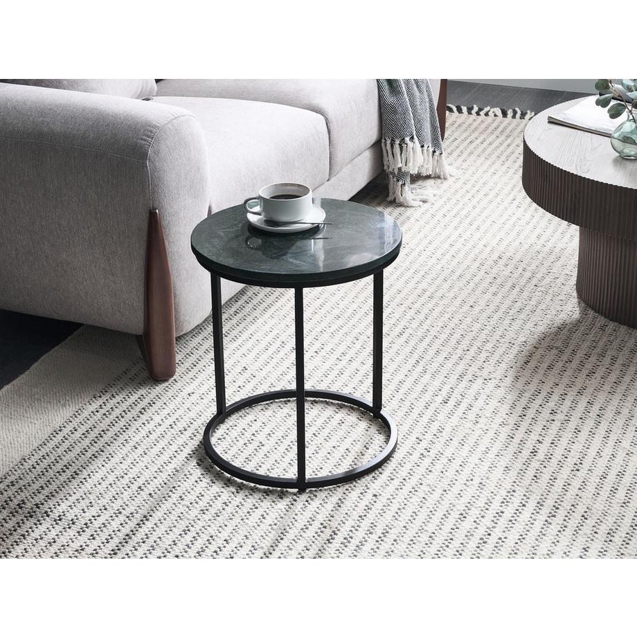 Beliani Table d'appoint en Marbre  TYRELL  
