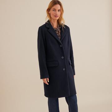 Manteau mi-long fermeture boutonnée