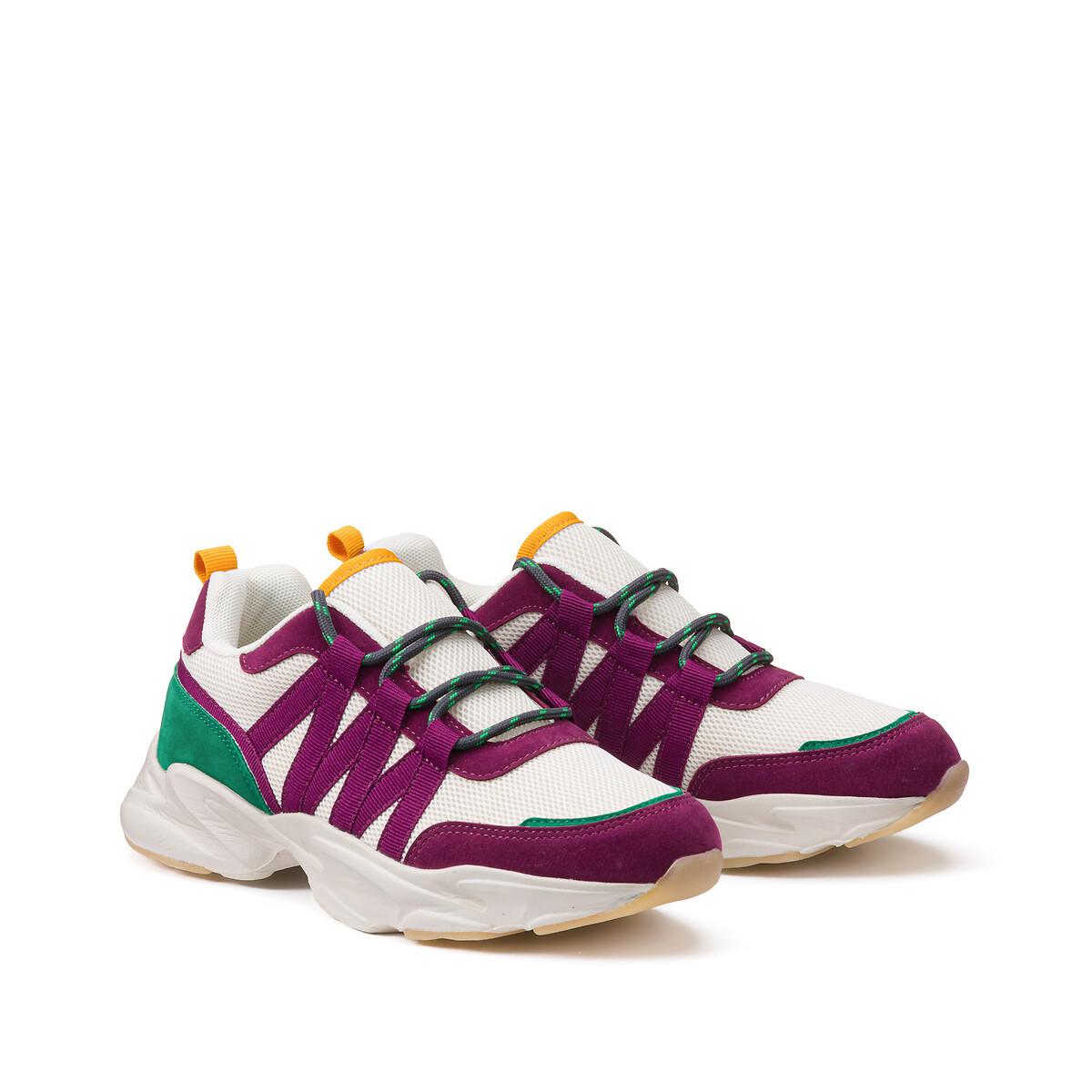 Image of Mehrfarbige Sneakers Mit Dicker Sohle Damen Rosa 39