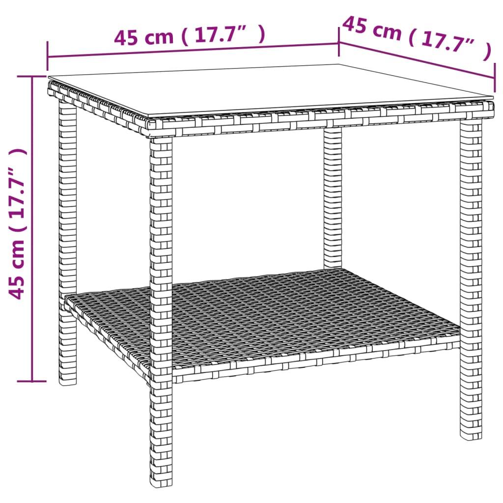 VidaXL Beistelltisch poly-rattan  