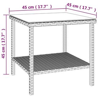 VidaXL Table d'appoint rotin synthétique  