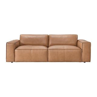 Vente-unique Sofa 3-Sitzer - Leder - Camelfarben - BERGONDI  