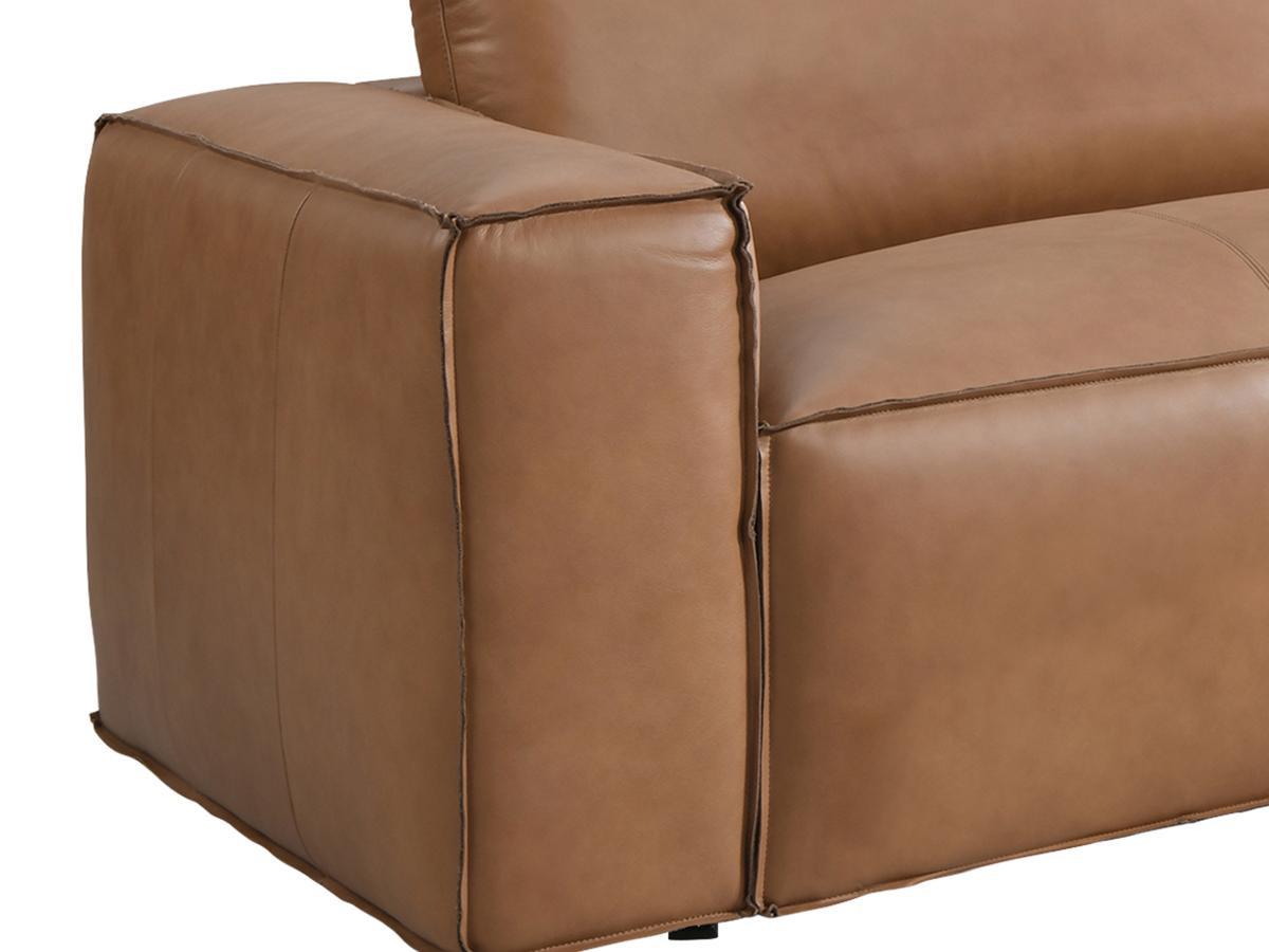 Vente-unique Sofa 3-Sitzer - Leder - Camelfarben - BERGONDI  