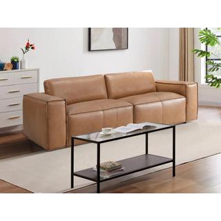 Vente-unique Sofa 3-Sitzer - Leder - Camelfarben - BERGONDI  