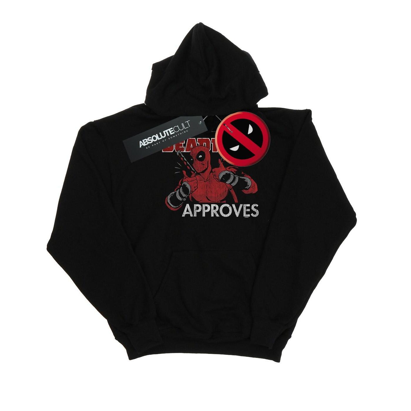 Image of Deadpool Approves Kapuzenpullover Damen Schwarz M